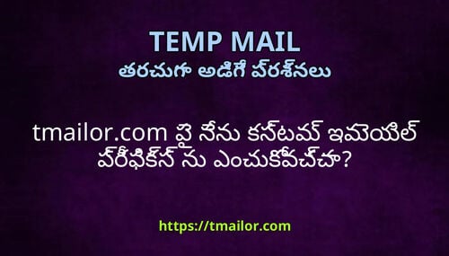 tmailorcom ప నన కసటమ ఇమయల పరఫకస న ఎచకవచచ