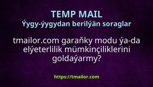 tmailorcom garaňky modu ýa-da elýeterlilik mümkinçiliklerini goldaýarmy
