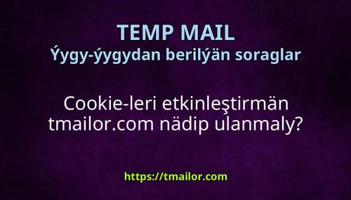 Cookie-leri etkinleştirmän tmailorcom nädip ulanmaly