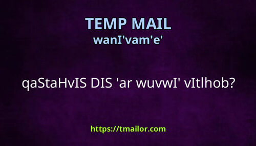 qaStaHvIS DIS ar wuvwI vItlhob
