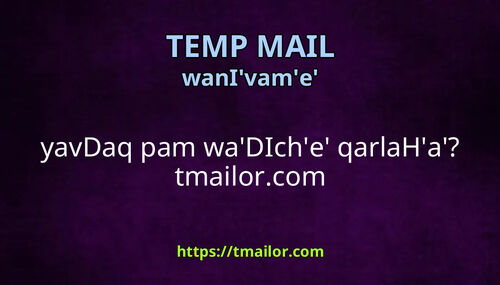 yavDaq pam waDIche qarlaHa tmailorcom