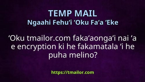 ʻOku tmailorcom fakaʻaongaʻi nai ʻa e encryption ki he fakamatala ʻi he puha melino