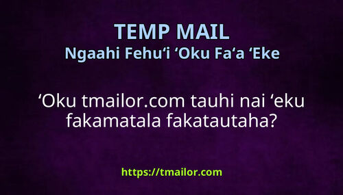 ʻOku tmailorcom tauhi nai ʻeku fakamatala fakatautaha