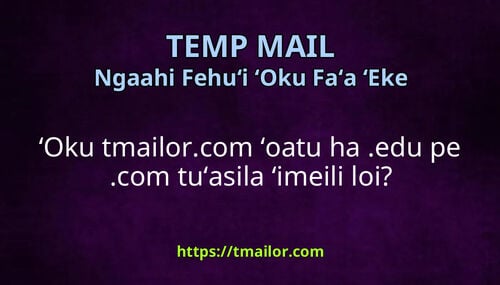 ʻOku tmailorcom ʻoatu ha edu pe com tuʻasila ʻimeili loi
