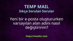 Yeni bir e-posta oluştururken varsayılan alan adını nasıl değiştiririm
