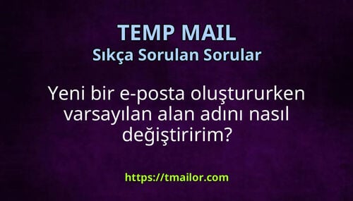 Yeni bir e-posta oluştururken varsayılan alan adını nasıl değiştiririm