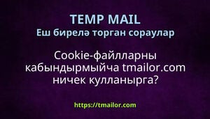 Cookie-файлларны кабындырмыйча tmailorcom ничек кулланырга