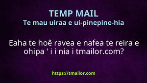 Eaha te hoê ravea e nafea te reira e ohipa i i nia i tmailorcom