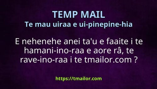 E nehenehe anei tau e faaite i te hamani-ino-raa e aore râ te rave-ino-raa i te tmailorcom