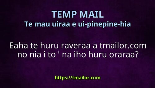 Eaha te huru raveraa a tmailorcom no nia i to na iho huru oraraa