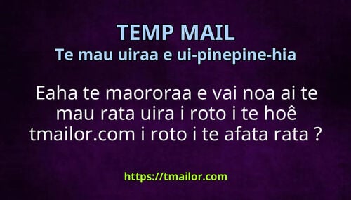 Eaha te maororaa e vai noa ai te mau rata uira i roto i te hoê tmailorcom i roto i te afata rata