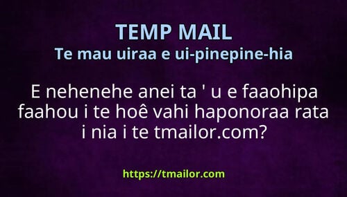 E nehenehe anei ta u e faaohipa faahou i te hoê vahi haponoraa rata i nia i te tmailorcom