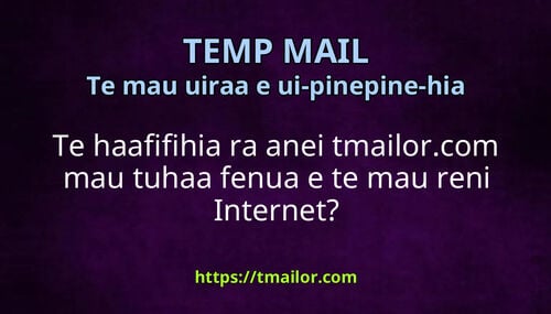Te haafifihia ra anei tmailorcom mau tuhaa fenua e te mau reni Internet