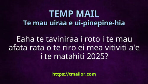 Eaha te taviniraa i roto i te mau afata rata o te riro ei mea vitiviti ae i te matahiti 2025