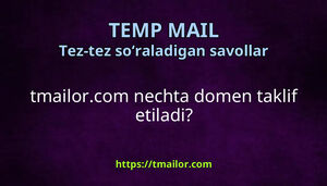 tmailorcom nechta domen taklif etiladi