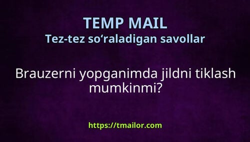 Brauzerni yopganimda jildni tiklash mumkinmi