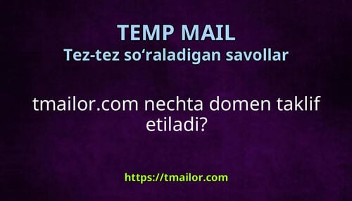 tmailorcom nechta domen taklif etiladi