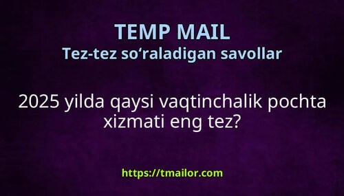 2025 yilda qaysi vaqtinchalik pochta xizmati eng tez