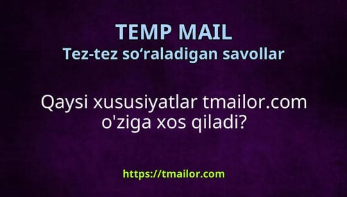 Qaysi xususiyatlar tmailorcom oziga xos qiladi