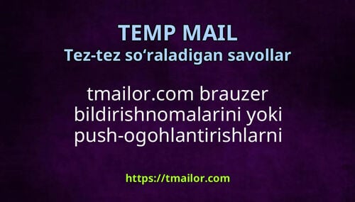 tmailorcom brauzer bildirishnomalarini yoki push-ogohlantirishlarni qollab-quvvatlaydimi