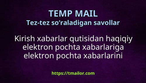 Kirish xabarlar qutisidan haqiqiy elektron pochta xabarlariga elektron pochta xabarlarini tmailorcom yonaltirsam boladimi