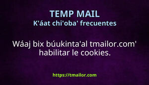 Bix utilizar tmailorcom xma habilitar le cookies
