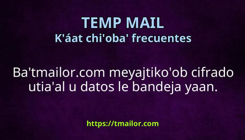 Baax tmailorcom meyajtikoob cifrado utiaal u datos bandeja yaan