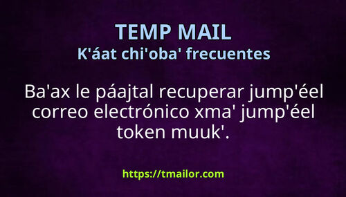Baax le páajtal recuperar jumpéel correo electrónico xma jumpéel token muuk