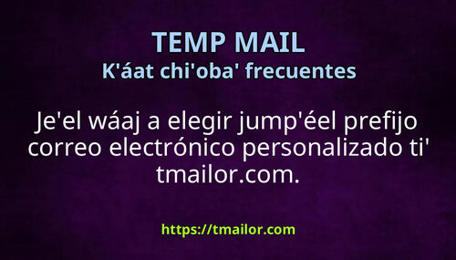 Baax jeel in elegir jumpéel prefijo correo electrónico personalizado ti tmailorcom