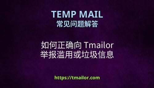 如何正确向 Tmailor 举报滥用或垃圾信息
