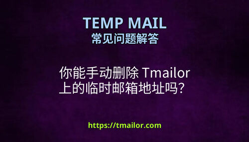 你能手动删除 Tmailor 上的临时邮箱地址吗
